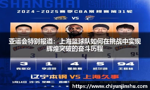 亚运会特别报道：上海篮球队如何在挑战中实现辉煌突破的奋斗历程